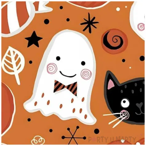 serwetki papierowe halloween dynie pomaranczowy maki 33 cm 20 szt