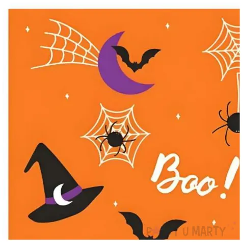 serwetki papierowe halloween pomaranczowy maki 33 cm 20 szt