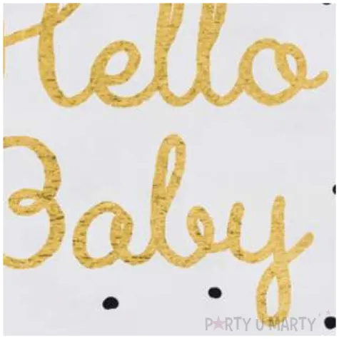 serwetki papierowe hello baby bialy amscan 33 cm 16 szr