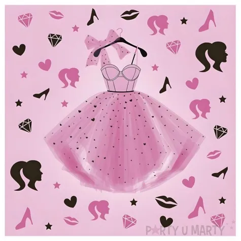 serwetki papierowe kobieca impreza rozowy maki 33 cm 20 szt