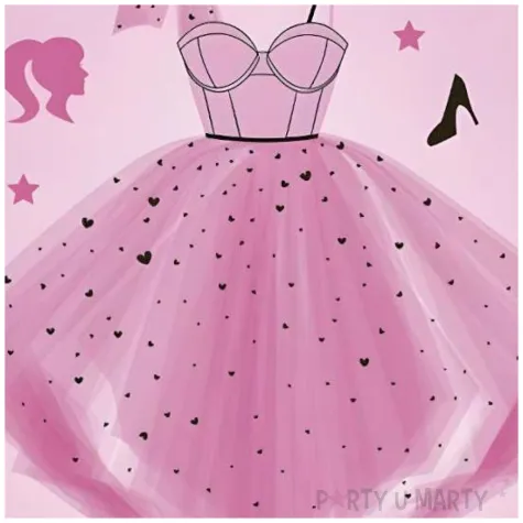 serwetki papierowe kobieca impreza rozowy maki 33 cm 20 szt