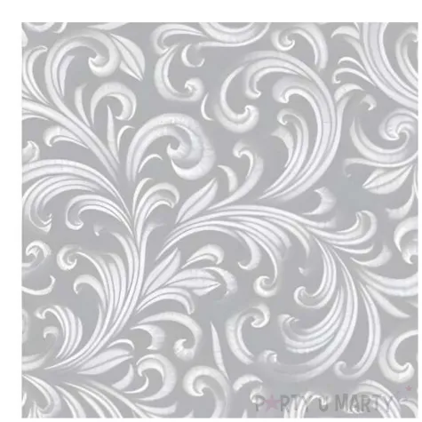 serwetki papierowe ornament srebrny maki 33 cm 12 szt