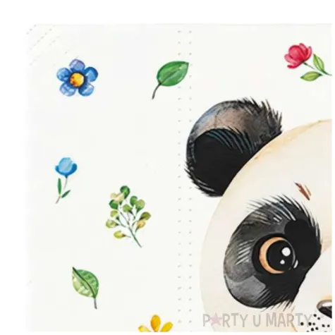 serwetki papierowe panda i kwiaty paw 33 cm 20 szt