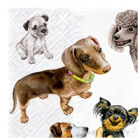 serwetki papierowe pieski paw 33 cm 20 szt