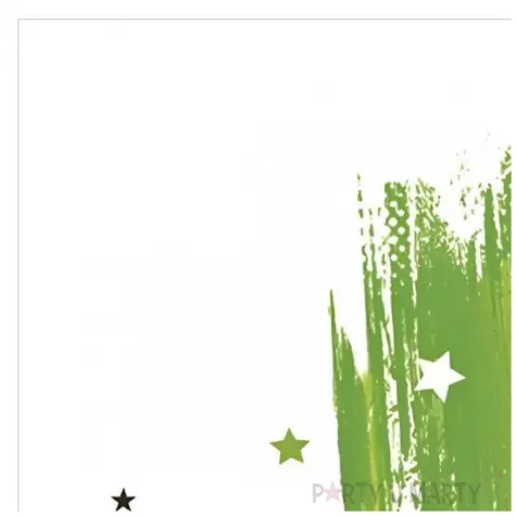 serwetki papierowe pilka nozna bialy zielony maki 33 cm 20 szt