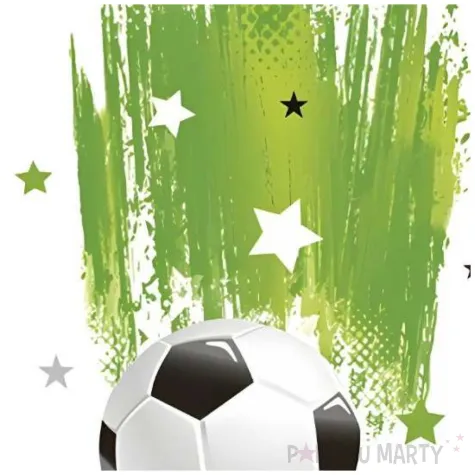 serwetki papierowe pilka nozna bialy zielony maki 33 cm 20 szt