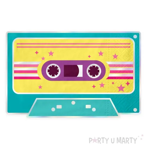 serwetki papierowe retro disco kaseta magnetofonowa partypal 33 cm 10 szt
