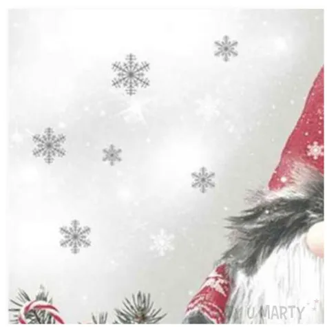 serwetki papierowe scandinavian gnome with candy canes maki 33x33 cm 20 szt