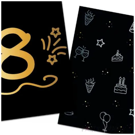 serwetki papierowe urodziny 18 shining glam folat 33 cm folat 16 szt