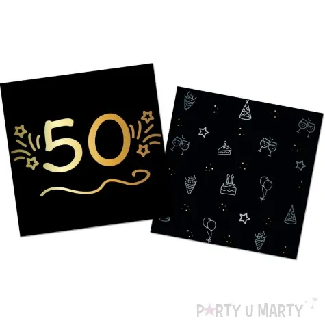 serwetki papierowe urodziny 50 shining glam folat 33 cm folat 16 szt