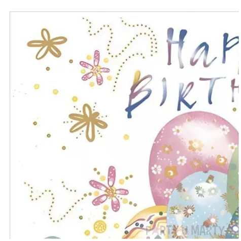 serwetki papierowe urodziny balony bialy maki 33 cm 20 szt