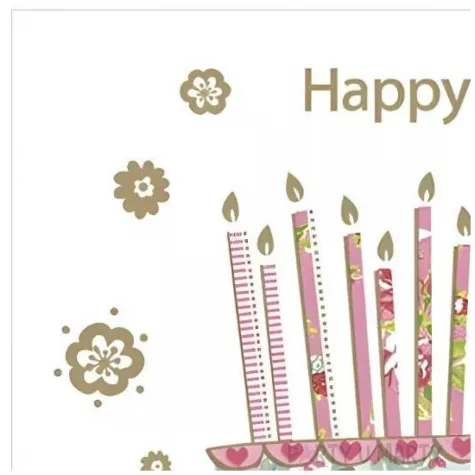 serwetki papierowe urodziny tort bialy maki 33 cm 20 szt