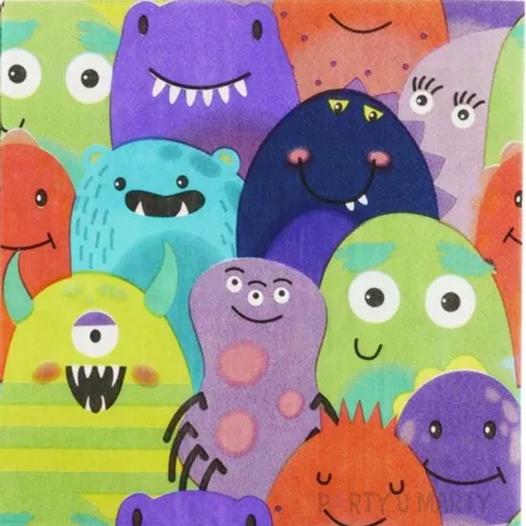 serwetki papierowe wesole potworki smiffys 33 cm 8 szt