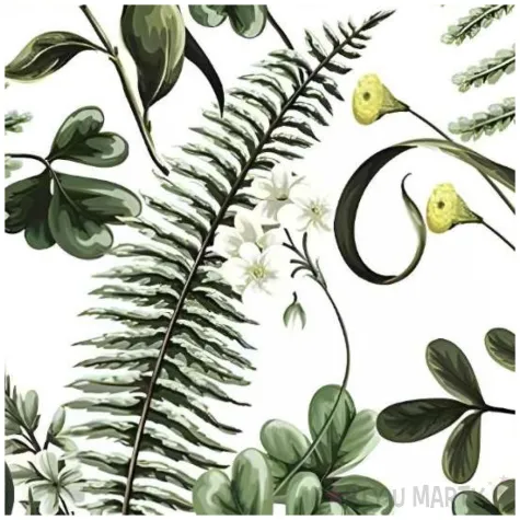 serwetki papierowe zielone liscie maki 33 cm 20 szt