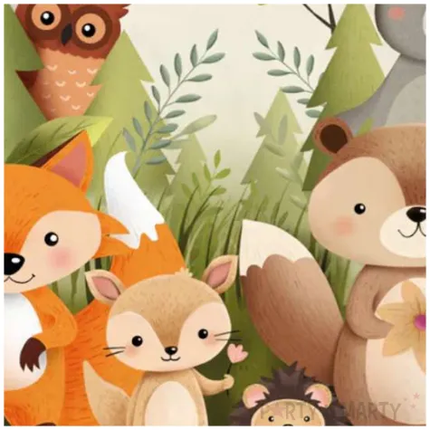 serwetki papierowe zwierzeta lesni przyjaciele partypal 33 cm 10 szt