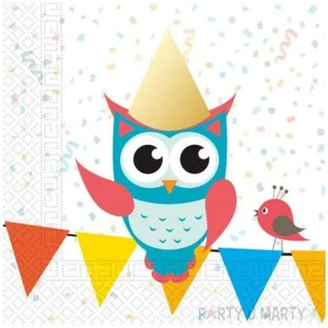 serwetki party z sowkami procos 33 cm 20 szt