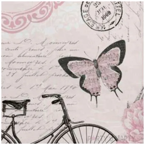 serwetki paryski rower maki 33 cm 20 szt