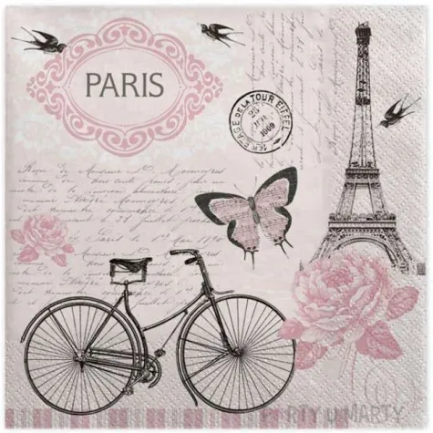 serwetki paryski rower maki 33 cm 20 szt
