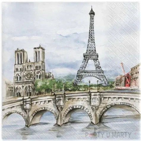 serwetki paryz w akwarelach maki 33 cm 20 szt