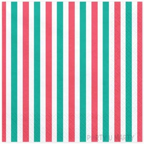 serwetki paski biale 33 cm 20 szt