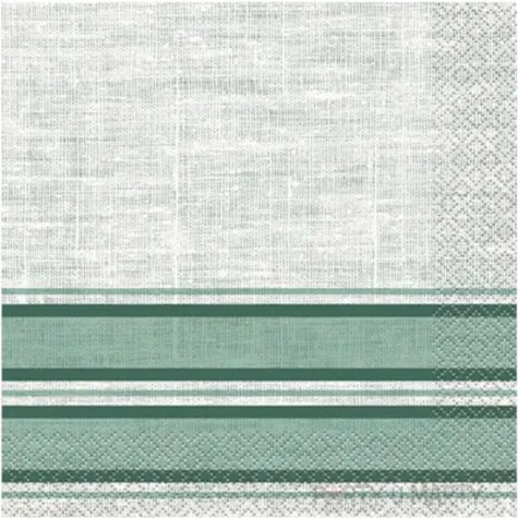 serwetki paski botanical szaro zielone unique 33 cm 16 szt