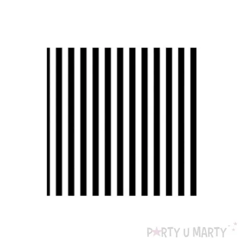 serwetki paski czarne 33 cm 20 szt