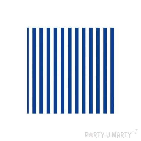 serwetki paski granatowe 33 cm 20 szt