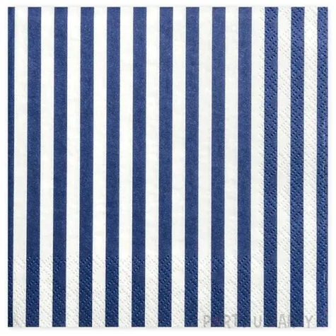 serwetki paski granatowe 33 cm 20 szt