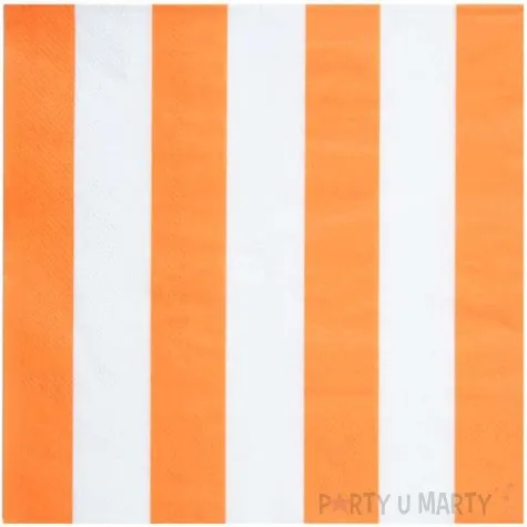 serwetki paski santex pomaranczowe 33 cm 20 szt