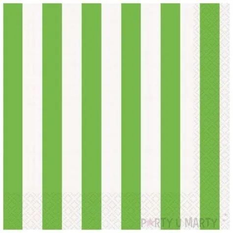 serwetki paski zielone 33 cm 16 szt