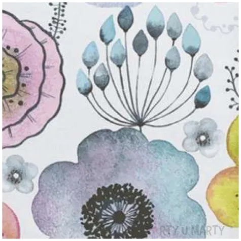 serwetki pastelowa kwiecista kompozycja maki 33 cm 20 szt