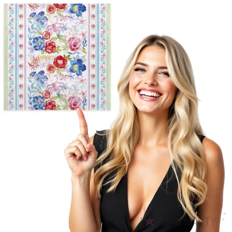 serwetki pastelowa kwiecisty dywan maki 33 cm 20 szt