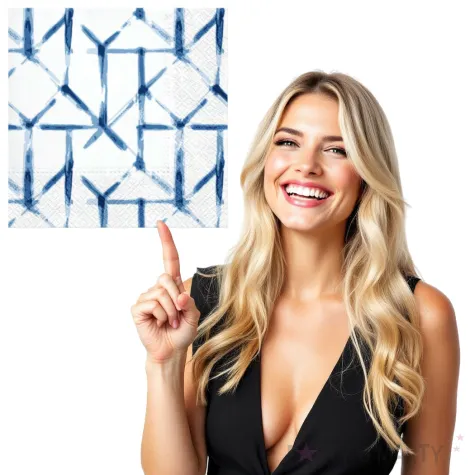 serwetki pastelowa siatka niebieskie paw 33 cm 20 szt