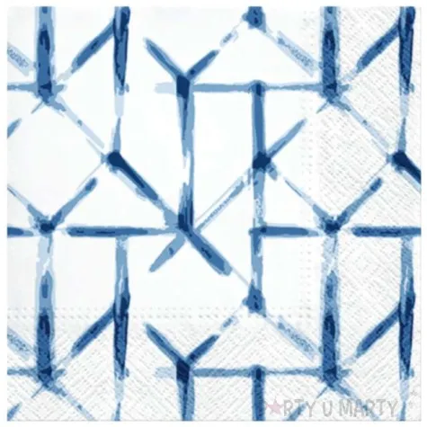 serwetki pastelowa siatka niebieskie paw 33 cm 20 szt