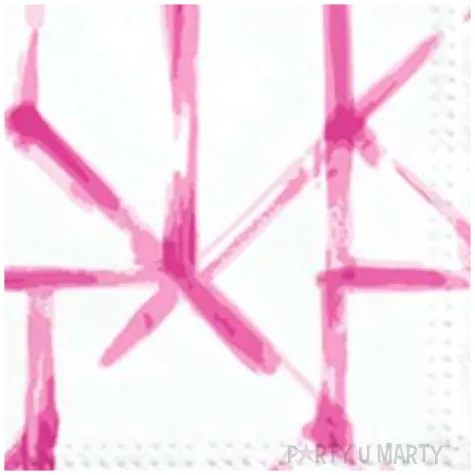 serwetki pastelowa siatka rozowe paw 33 cm 20 szt