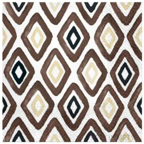 serwetki pastelowe romby paw 33 cm 20 szt