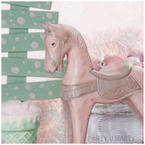 serwetki pastelowy konik i choinka maki 33 cm 20 szt