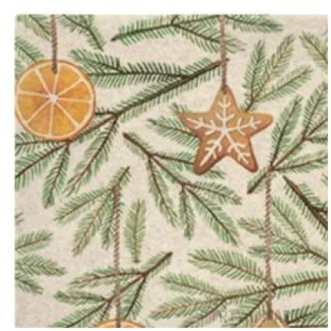 serwetki pierniki boze narodzenie biale paw 33 cm 20 szt