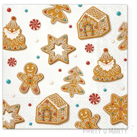 serwetki pierniki boze narodzenie paw 33 cm 20 szt