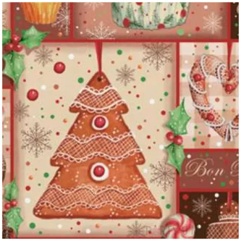 serwetki piernikowy kolaz maki 33 cm 20 szt