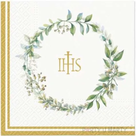 serwetki pierwsza komunia swieta paw 33 cm 20 szt