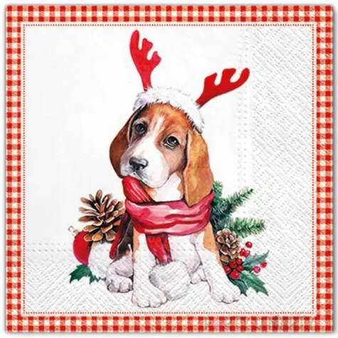 serwetki pies mikolaja paw 33 cm 20 szt