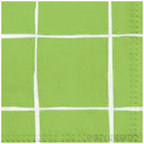 serwetki piknikowa kratka zielone paw 33 cm 20 szt