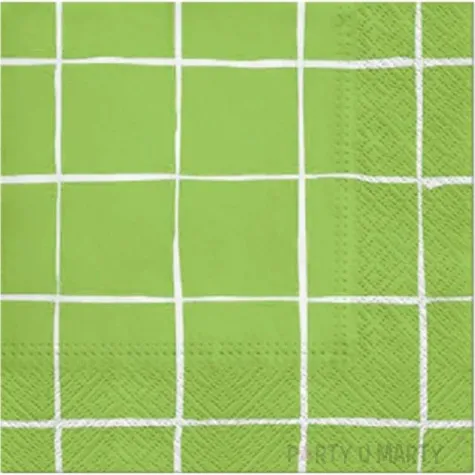 serwetki piknikowa kratka zielone paw 33 cm 20 szt