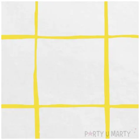 serwetki piknikowa kratka zolte paw 33 cm 20 szt