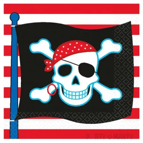 serwetki piraci amscan 25 cm 16 szt