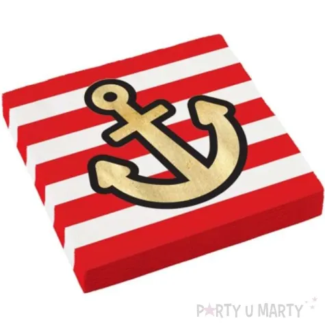 serwetki piraci kotwica amscan 33 cm 20 szt
