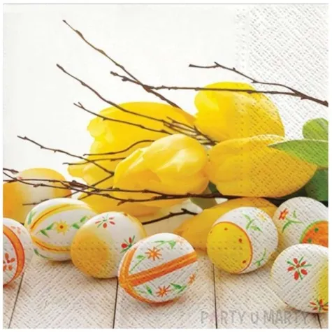 serwetki pisanki i tulipany paw 33 cm 20 szt