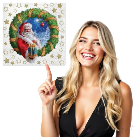 serwetki prezent od mikolaja paw 33 cm 20 szt