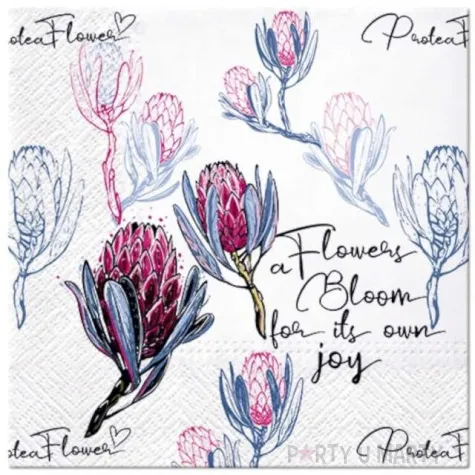 serwetki protea krolewska paw 33 cm 20 szt